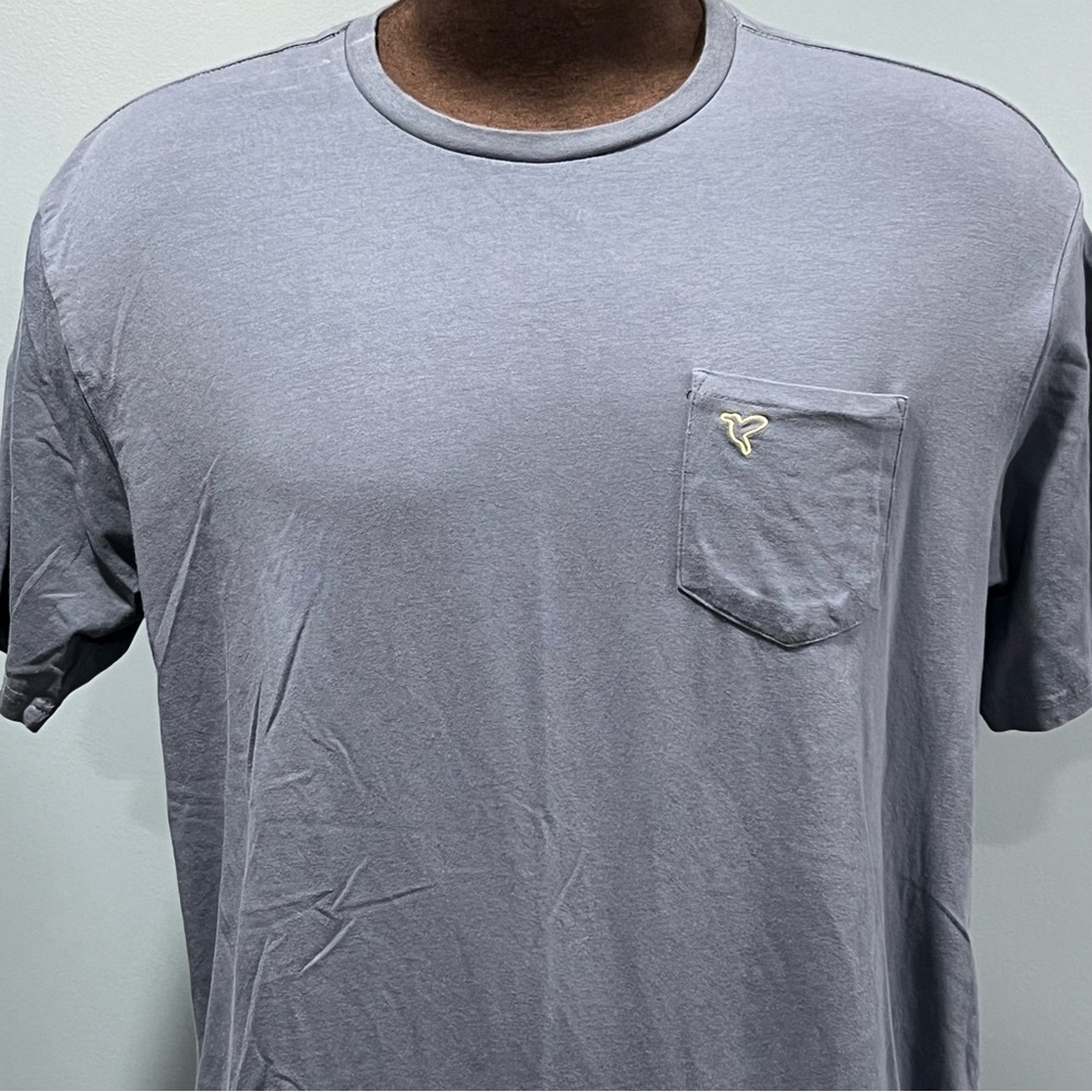 Birddogs Pocket T Shirt Men XL Blue Crew Neck Short Sleeves Logo Stretch - Picture 4 of 6